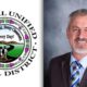 Side by side images of the Central Unified School District logo and trustee Richard Atkins