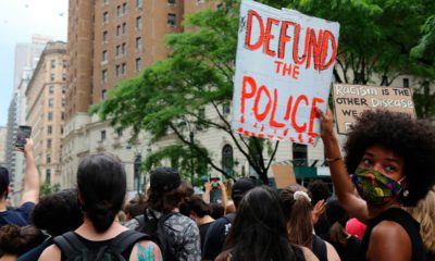 Photo fo protesters in New York