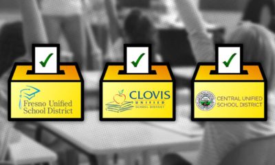 Image of side-by-side ballot boxes marked Fresno Unified, Clovis Unified, and Central Unified