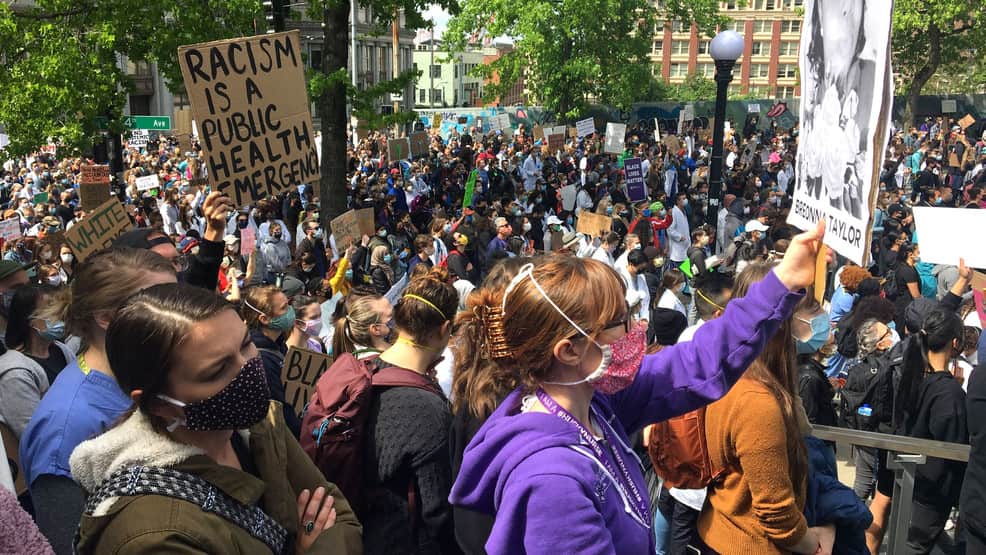 Photo of protests in Seattle