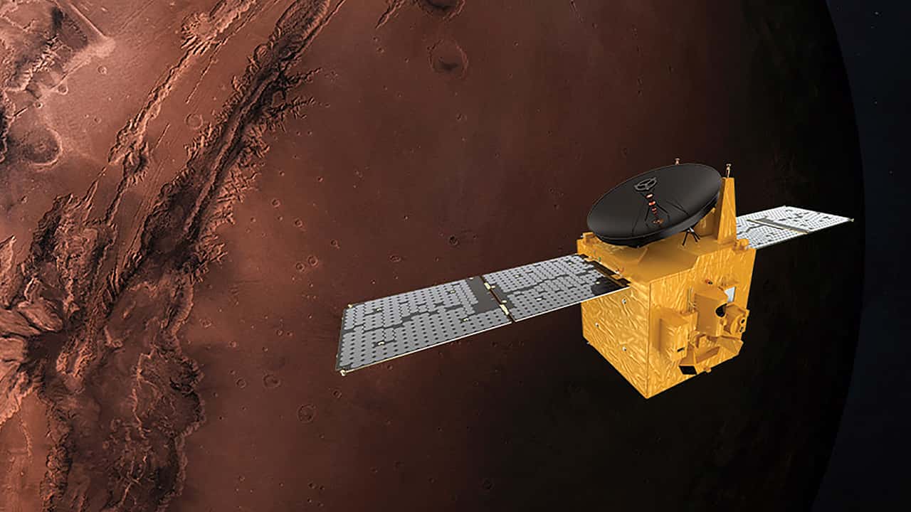 Photo of the Hope probe