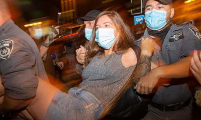 Photo of a protester in Israel