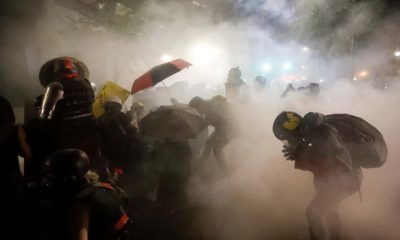 Photo of protesters in Portland
