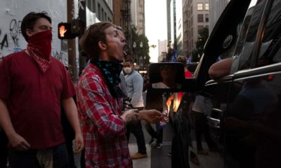 Photo of protesters in Portland