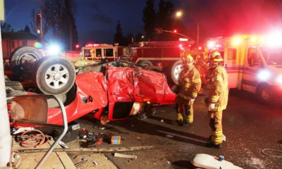 Photo of a truck wreck in Lake Forest, California