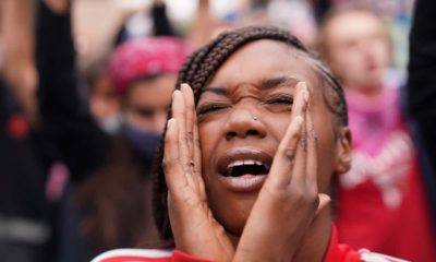 Photo of a woman protesting