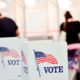 Photo of voting booths