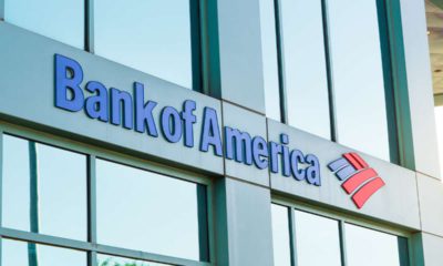 Photo of a Bank of America building with the corporate logo